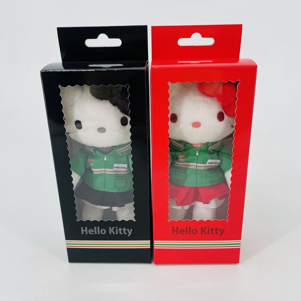 Sanrio Hello Kitty 7-Eleven Uniform Mascot Plush Set of 2 Japan Exclusive 2026
